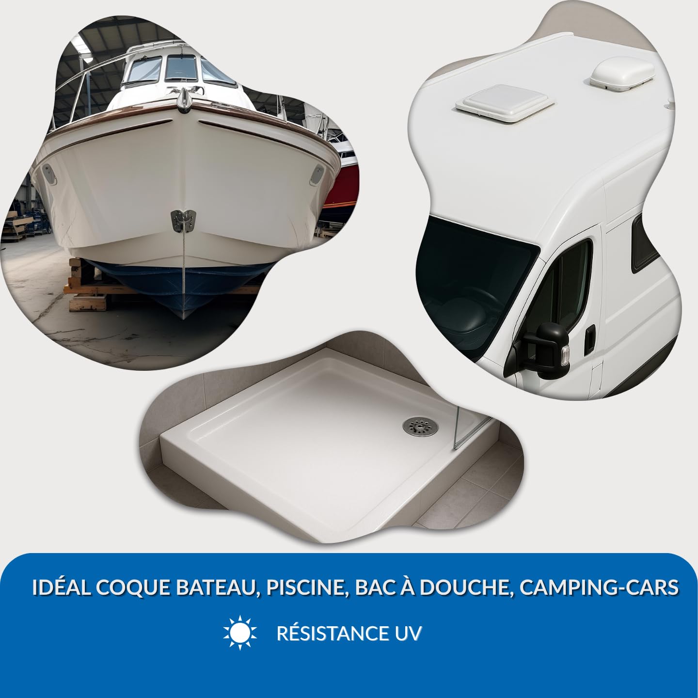 Gel Coat 5kg pour Bateau Fibre de Verre + catalyseur