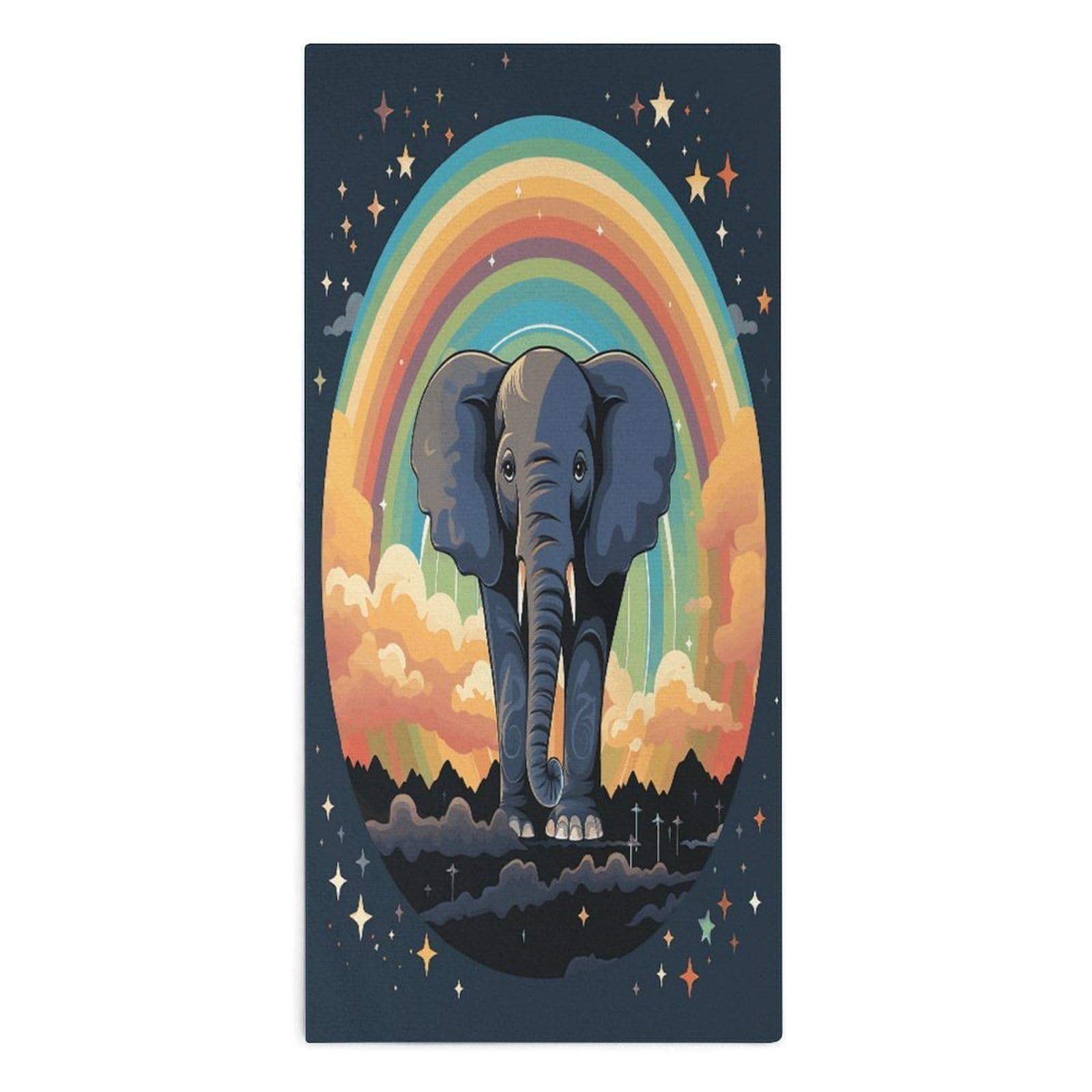 Btcowzrv Style Rainbow Elephant Bath Towel Beach Towels Shower Towel