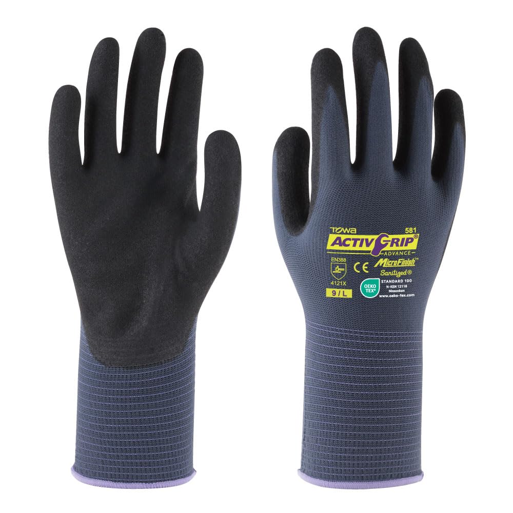 Towa ActivGrip Advance Lot de 12 paires de gants de travail