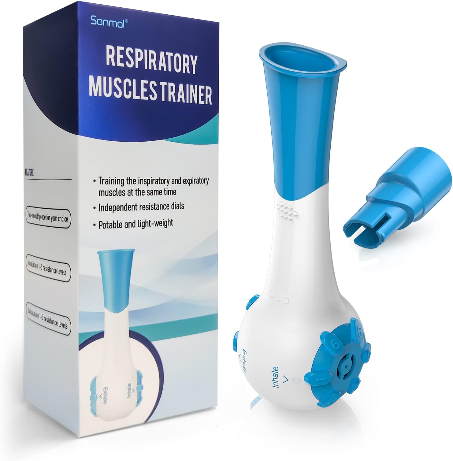 B-Arm Sonmol- Deep Breathing Lung Exerciser| Respiratory Trainer for Respiratory Therapy| Inspiratory Expiratory Volume Exerciser for COPD, Dyspnea, Asthma, Pneumonia and other Respiratory Disorders