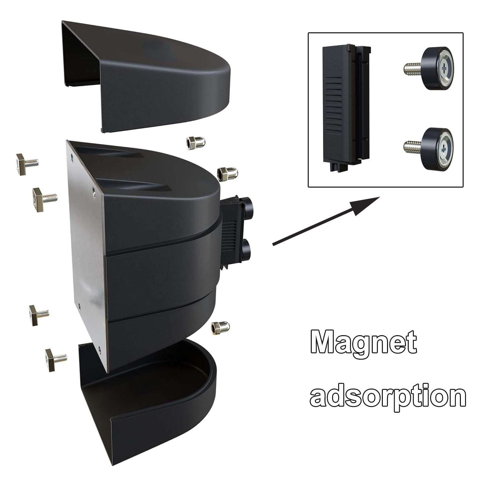 Barriera con cintura retrattile in nylon ABS