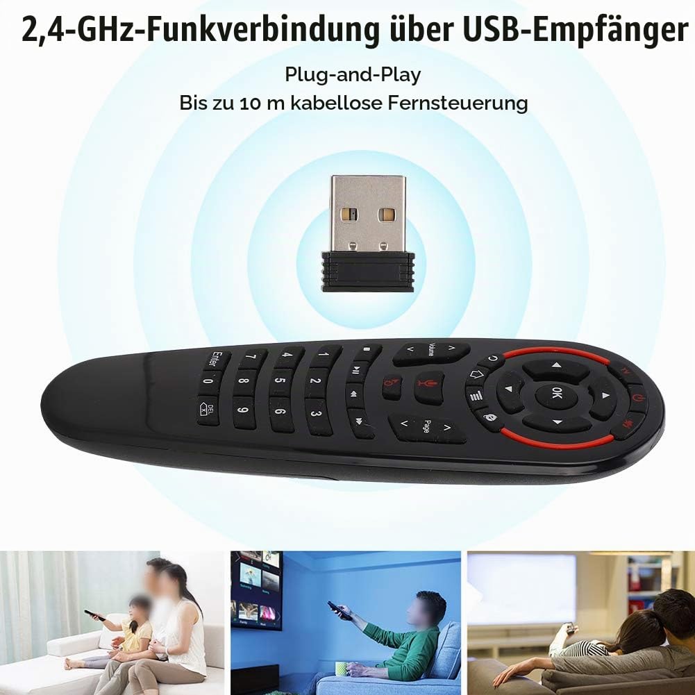 Intelligente Fernbedienung, G30S USB 2.4G Wireless Transmission Intelligent Voice Remote Controller Ersatz, Fly Air Mouse, mit 6-Achsen-Gyroskopsensor