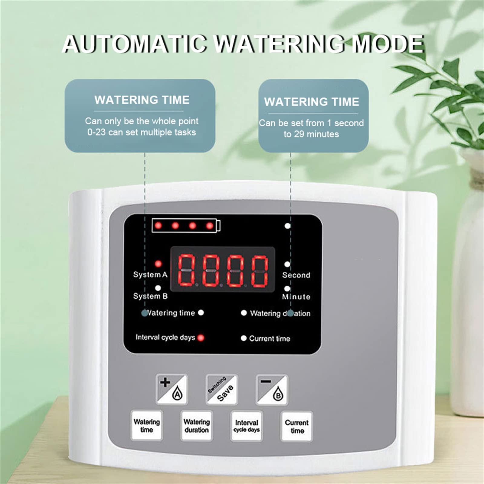 Kit di irrigazione a goccia automatica Dispositivo di irrigazione a goccia di giardino Doppio Timer Controller Pompa Timer Dispositivo di irrigazione automatica for impianti for impianti for impianti