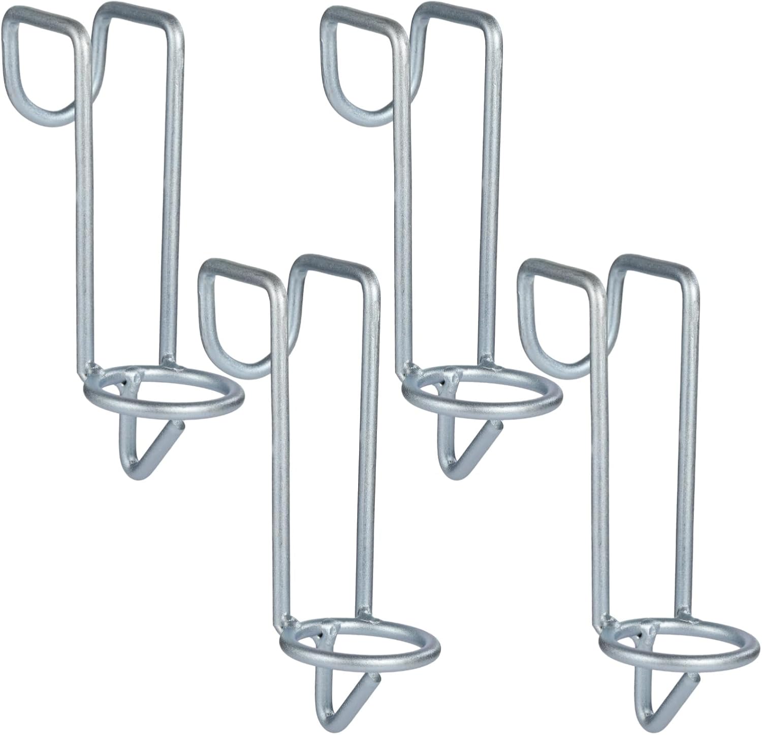 yeesport 4 Pcs Horse Water Bucket Hooks, Quality Metal, Rust-Resistant, Double Hook Design, Easy Installation for Stables Barns and Livestock Use