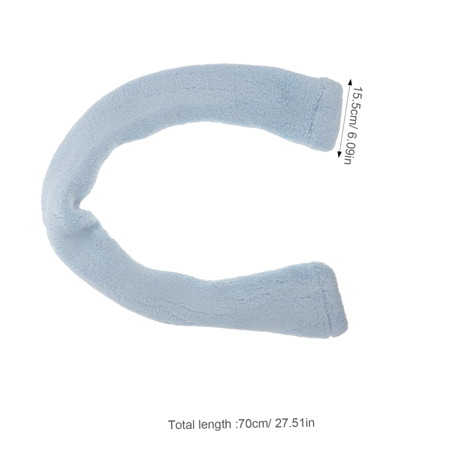 Cabilock Elongated Toilet Seat Covers for Warmth Plush Blue Seat Pad Easy Install Button