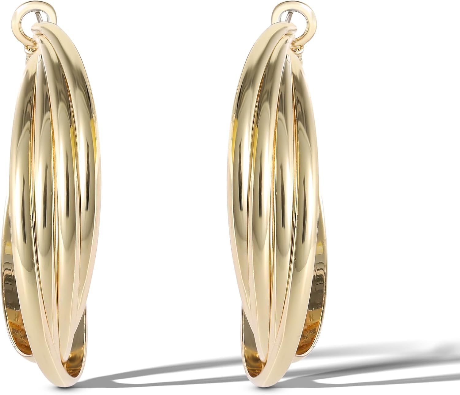 Jessica Simpson Womens Hoop Earrings - Silver-Tone or Gold-Tone Hoop Earrings for Women - Image 5