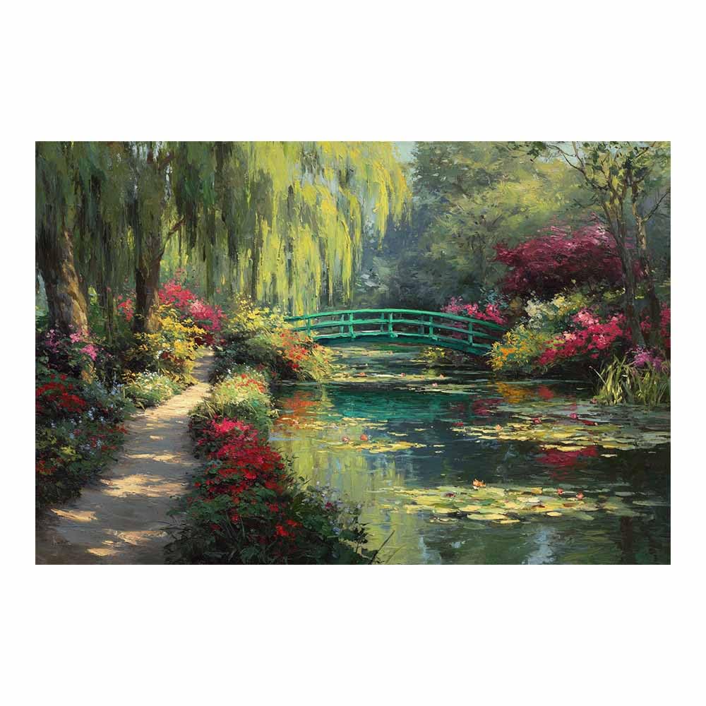 XENIOU Landscape Wall Art Brights Summer Sky artwork, wall decoration Living Room Bedroom Hallway Stairs Decoration(Multicolor)-60x90cm Unframed