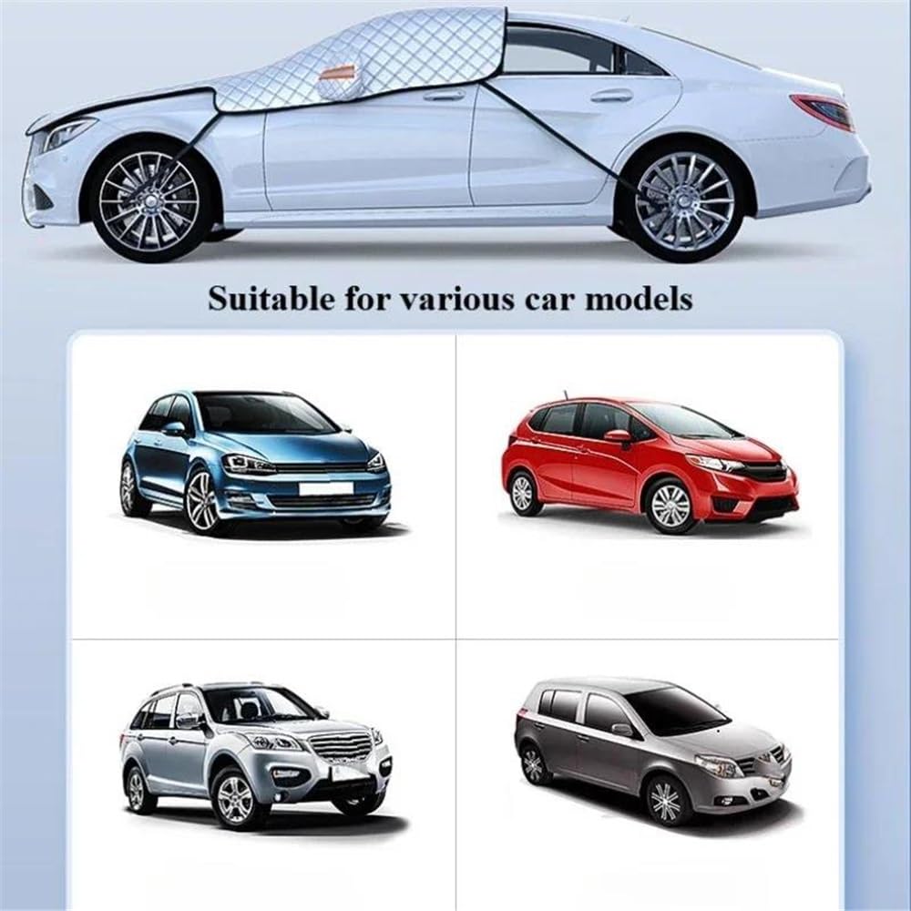 Copertura Invernale per Parabrezza Auto, antineve, Universale, per Esterni, per Auto, Protezione Neve, antigelo, con Cinghia Antivento, Copertura antigelo per Parabrezza Auto.