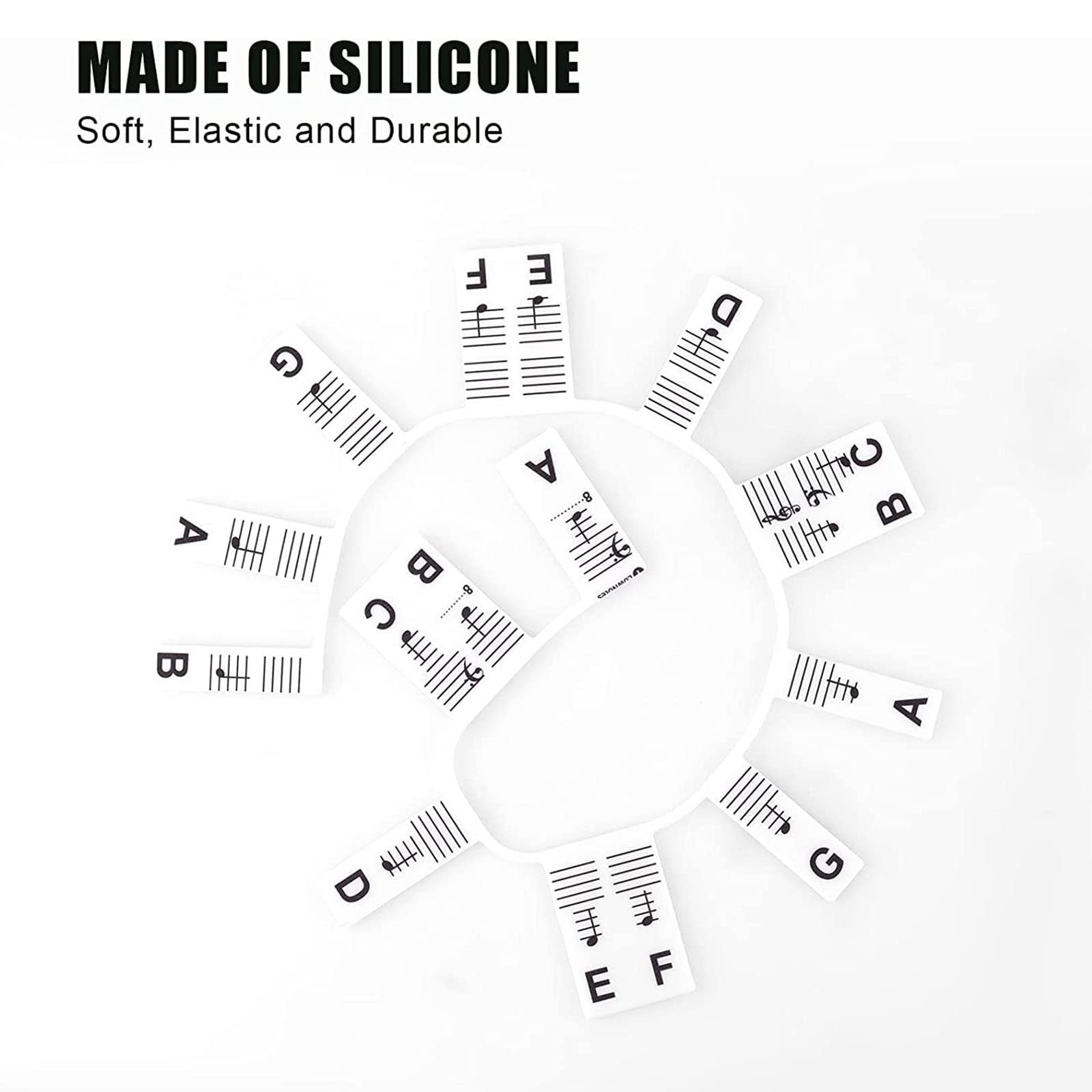 Etichette Per Tasti Pianoforte 88 Tasti - In Silicione Rimovibile, Guide Per Principianti