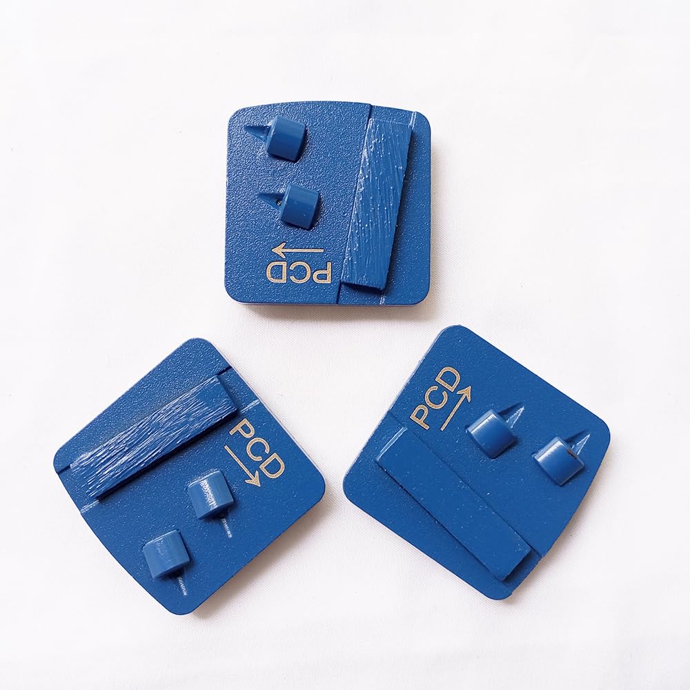 3Pcs Pack PCD Grinding Block Disc with Diamond for Concrete Epoxy Removal (Style B-Polycrystalline Left)