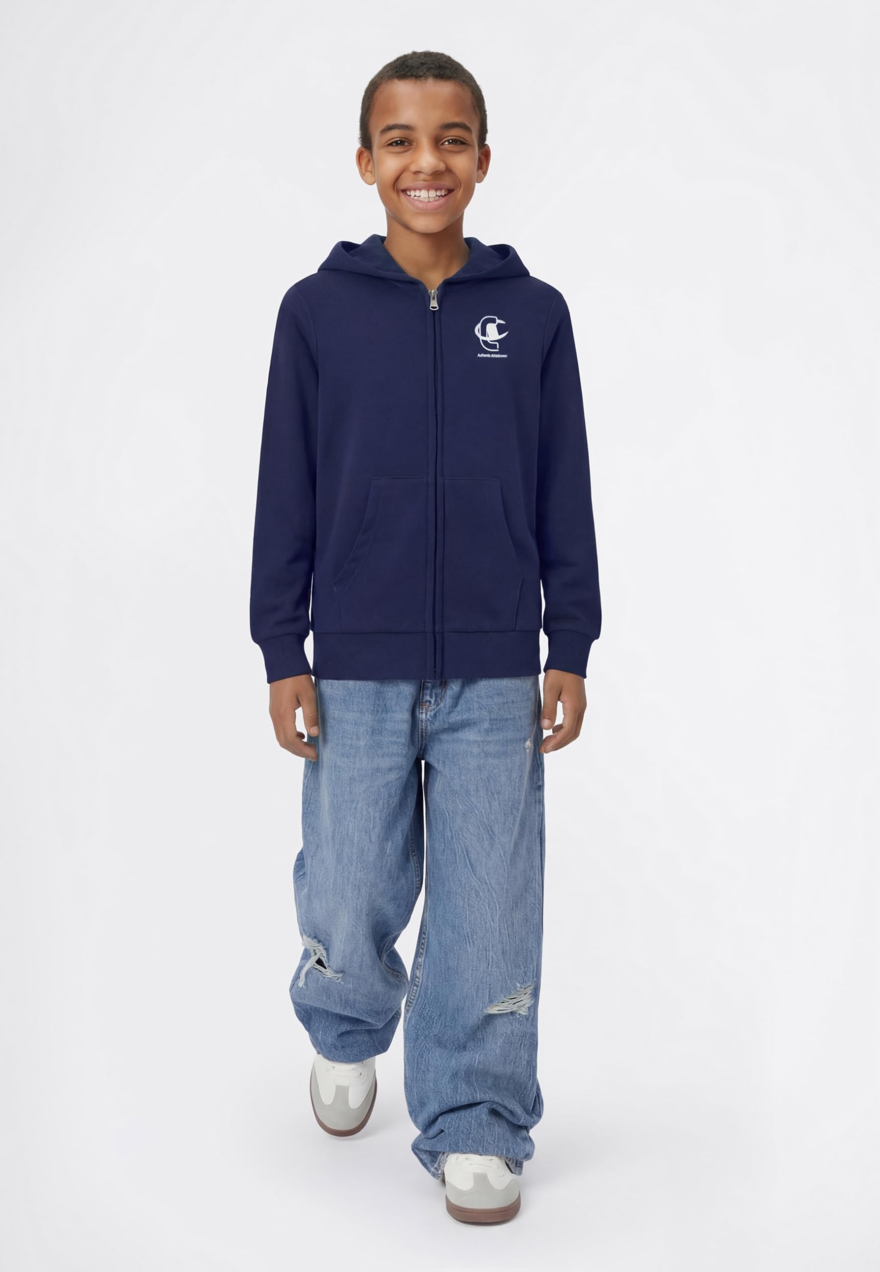 Champion Boy-Graphic Full Zip Hoodie Felpa con Cappuccio Bambini e Ragazzi