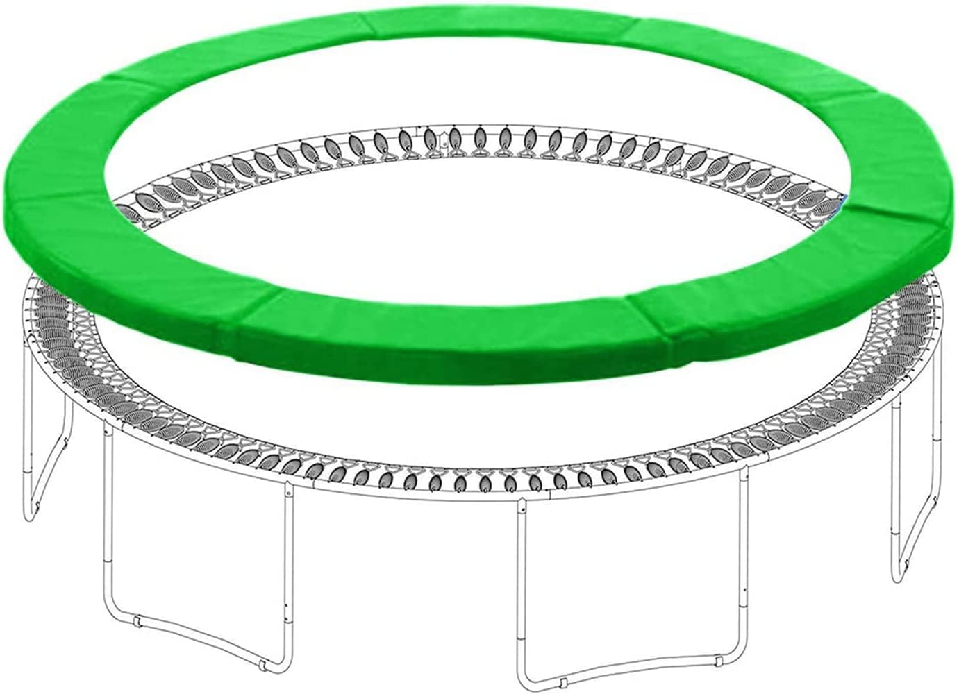 Cubierta de trampolín ELzEy: repara tu cama elástica con este protector de resorte resistente 6