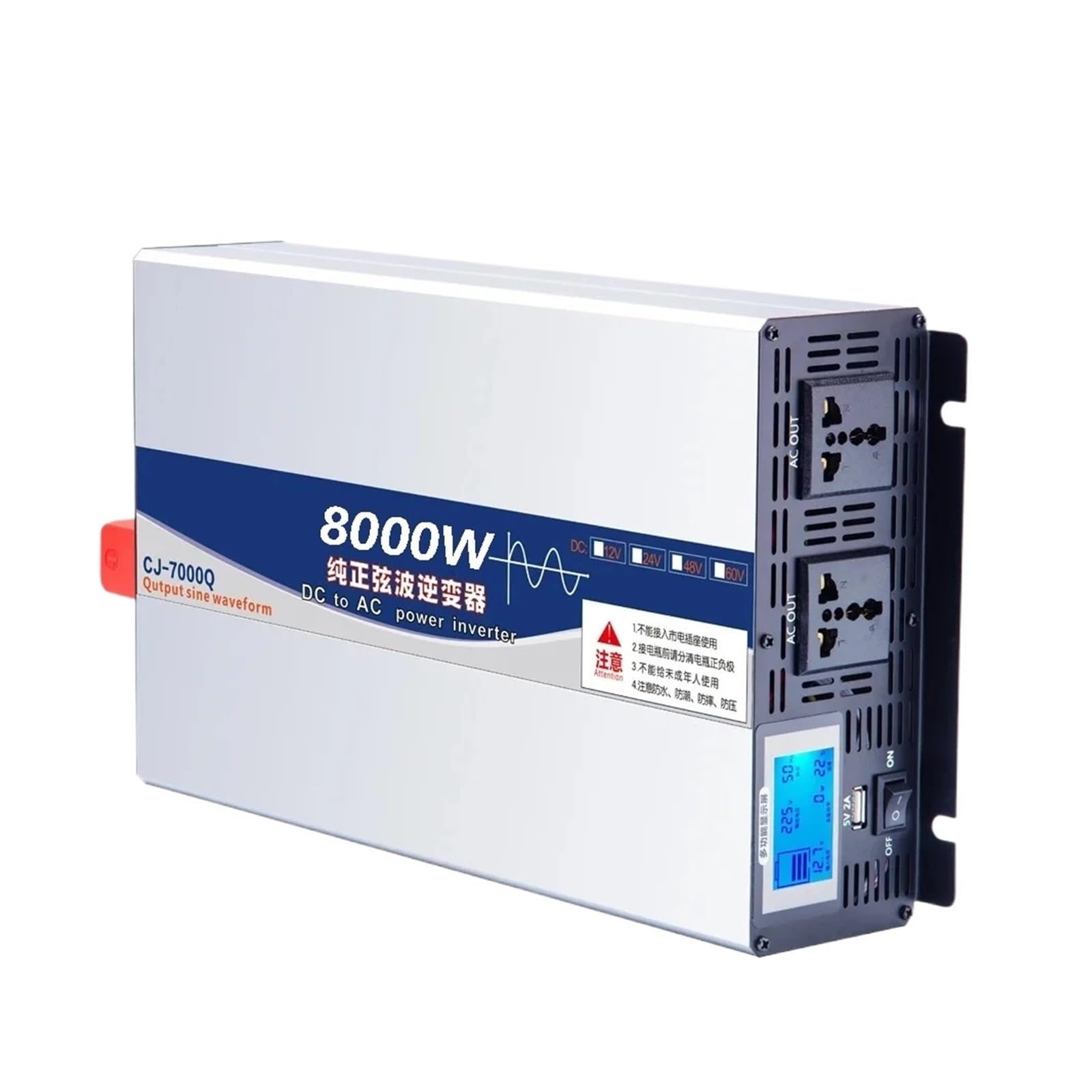 SWEWDSQG Universal Inverter 12V 24V 48V 60V To AC110V220V 6000W 8000W 12000W Pure Sine Wave Inverter Power Supply(48V,230V 50HZ)