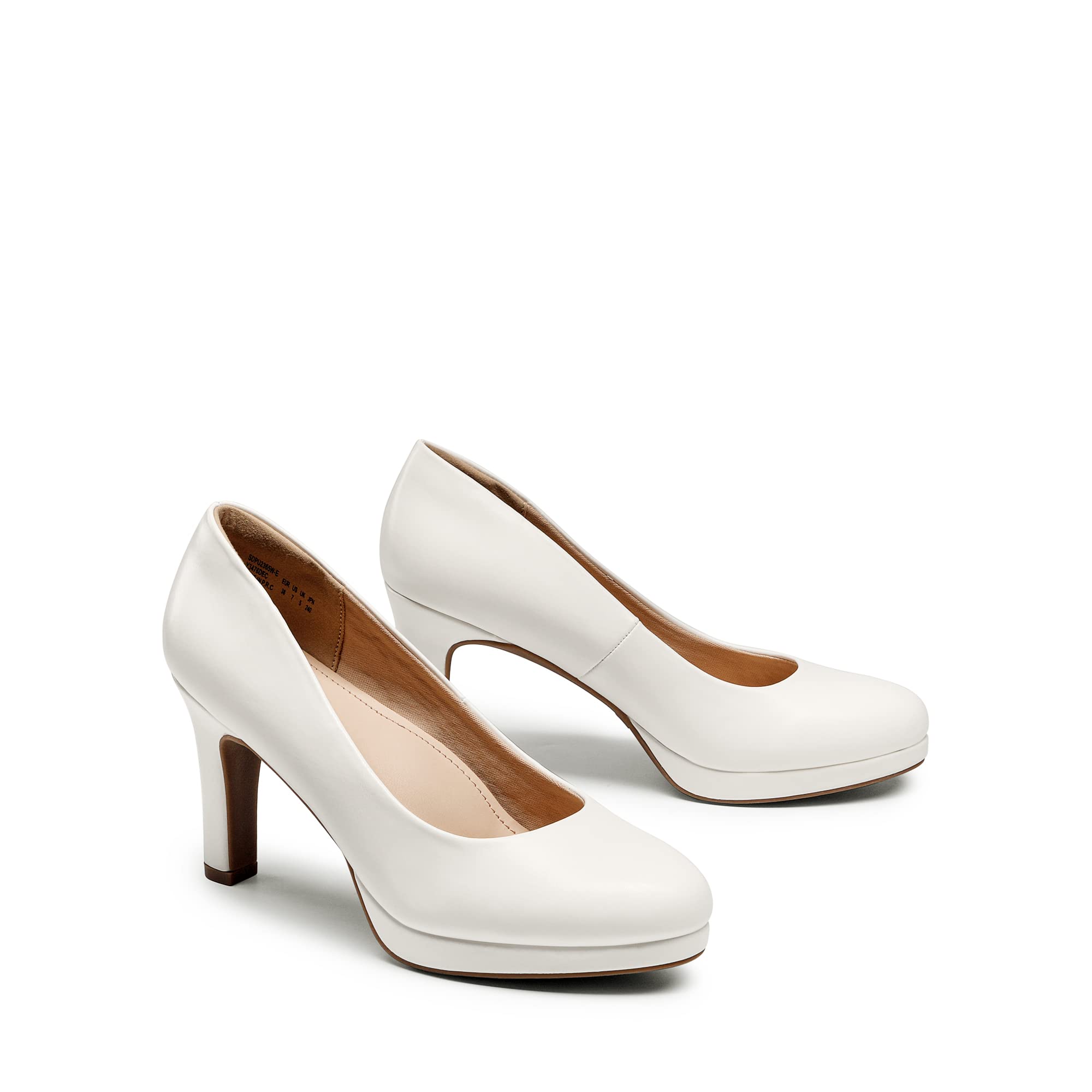 DREAM PAIRS Scarpe Eleganti con Tacco Alto Comodo Salone per Donna Tacchi Alti Classici per con Piattaforme per Feste di Lavoro Aziendali SDPU2365W-E