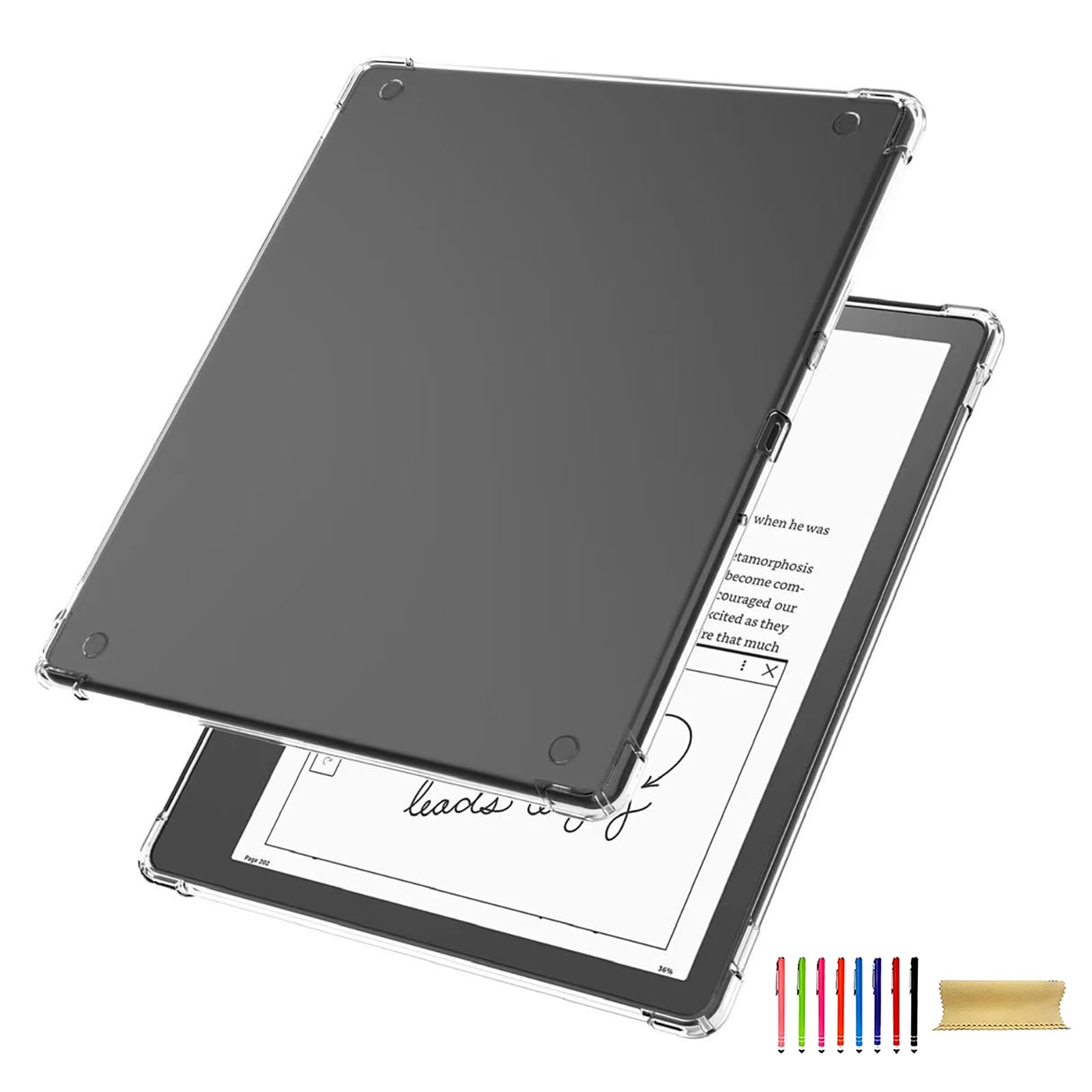 Allytechgroup Transparente Schutzhülle für Amazon Kindle Scribe 25,9 cm (10,2 Zoll) 2022, ultradünn, leicht, weiches TPU, Anti-Gelb, transparent, stoßfest, weiche Schutzhülle für Kindle Scribe,