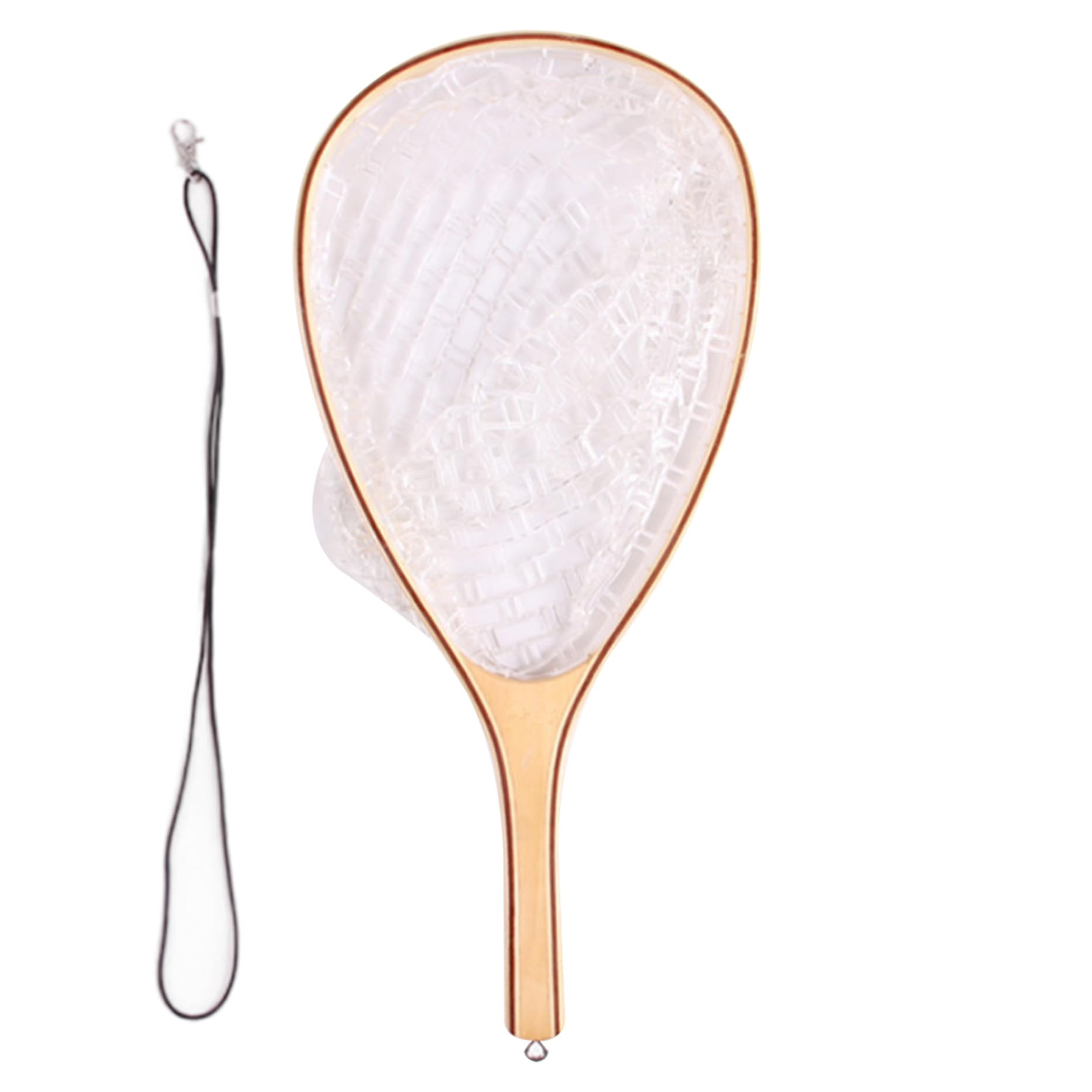 Fly Fishing Net, Rubber Mesh Trout Net with Handle, Portable Lightweight Fly Fishing Accessories for Catch and Release.Sporting Goods