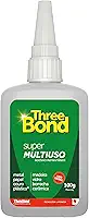 Super Cola Instantânea ThreeBond 100g | Bico Antientupimento | Cola Plástico, Metal, Borracha, Madeira, Vidro