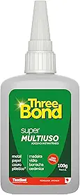 Super Cola Instantânea ThreeBond 100g | Bico Antientupimento | Cola Plástico, Metal, Borracha, Madeira, Vidro