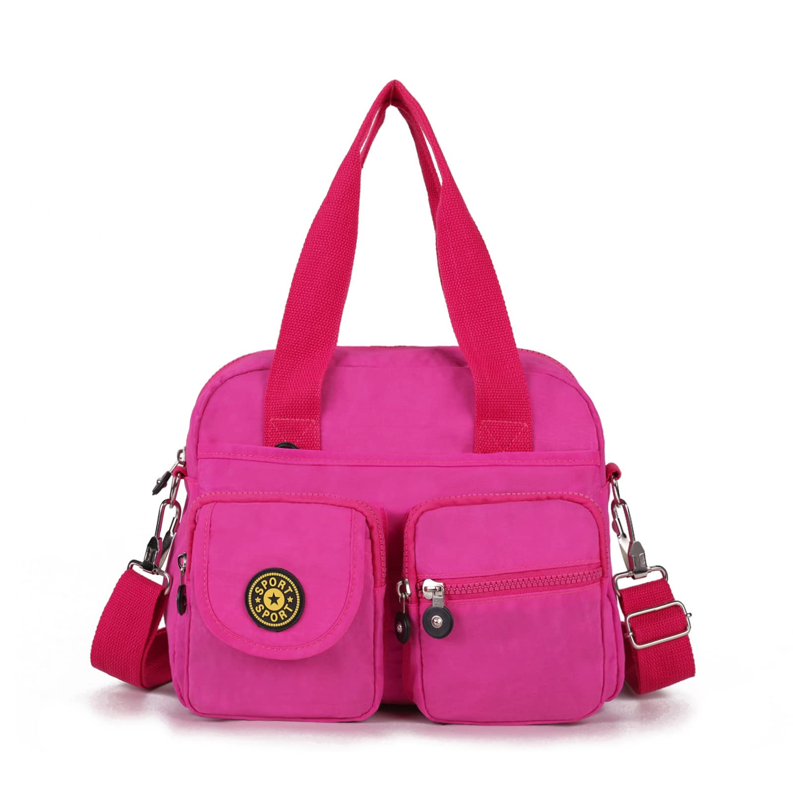 Gladdon Borsa a tracolla in tela multi tasca da donna grande casual Tote bag per le donne Shopping escursionismo uso quotidiano impermeabile