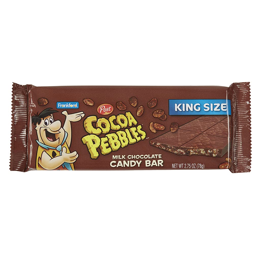 Cocoa PEBBLES King Size Candy Bar, (Bulk Pack of 18 Individually Wrapped Bars), Halloween Night Handout for Kids Girls Boys Teens Adults by Frankford Candy
