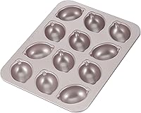 Vista 15 de CHEFMADE Molde Mini para Magdalenas, Molde de 12 Cavidades Antiadherente para Mini Cupcakes para Hornear en Horno (Oro Champán)