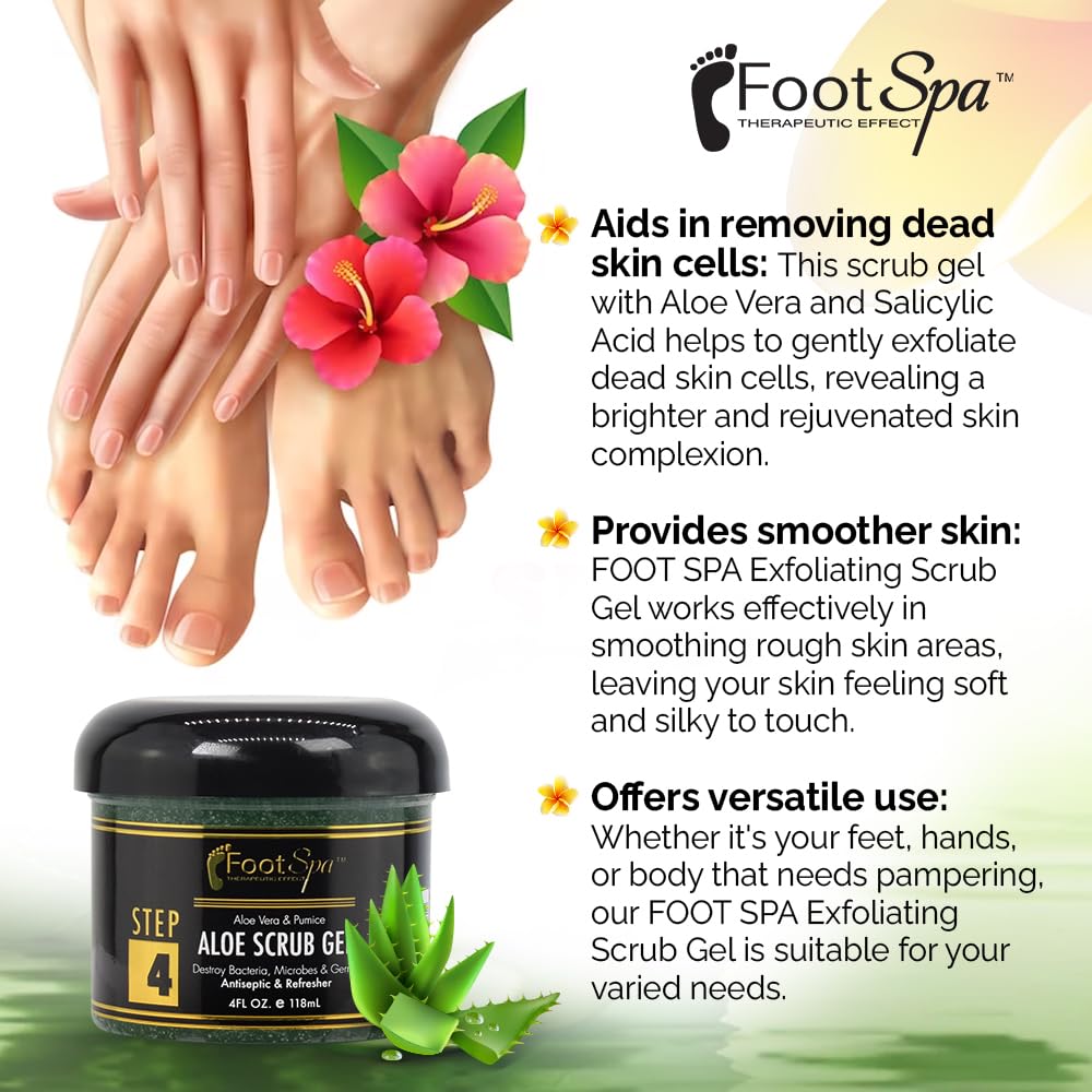 Foot Spa Exfoliating Scrub Gel 4 Oz Manicure Pedicure Body | Desertcart  Bahamas