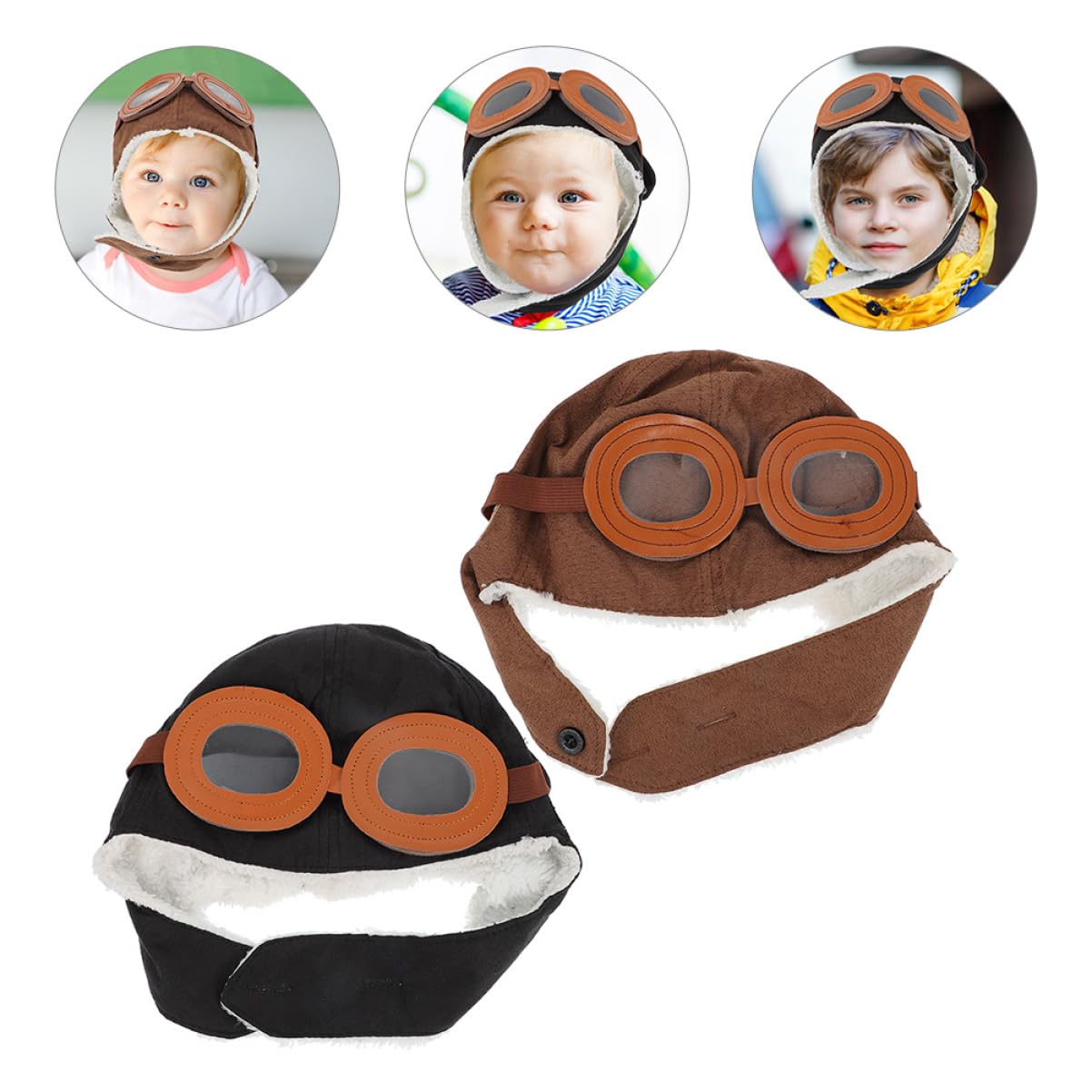PACKOVE Pilotenmütze Kindermützen Jungen Kinderhüte Kappen Wintermütze Faschingshut Piloten-Design-Hut Mütze Mit Ohrenklappen Für Kleinkinder Baumwolle