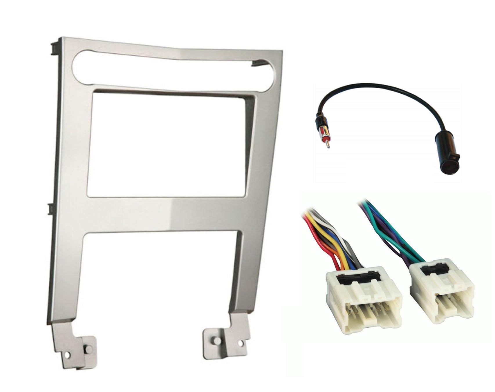 Double DIN Car Stereo Radio Installation Dash Kit Compatible with Nissan Maxima (Dash Kit + Wiring Harness + Antenna Adapter) 2004 2005 2006