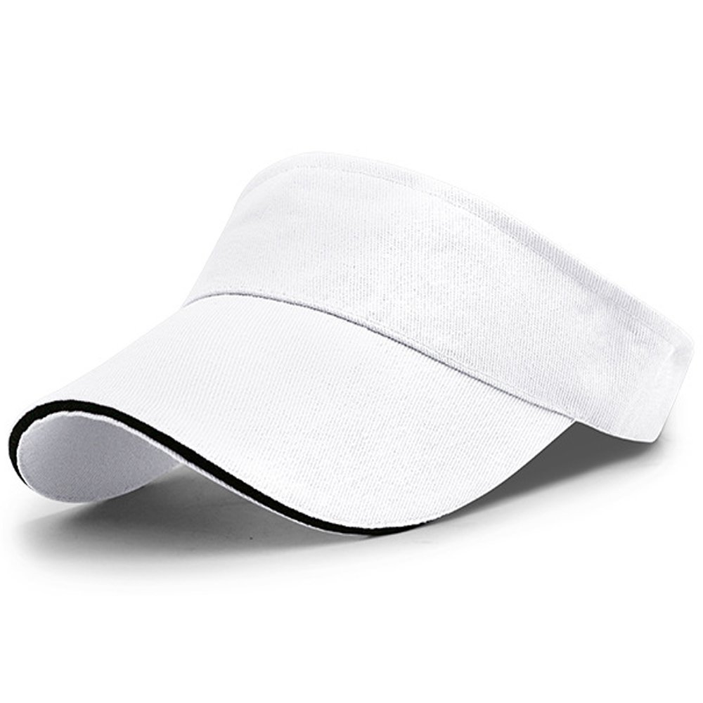 YEKEYI Unisex Zonnehoeden Lege Top Verstelbare Zomer Visor Lens Sheet Brede Omzoomde UV Bescherming Fietsen Cap Strand Sunhat