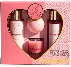 Romantic Crown Kit Presente Feminino, Presentes para Mãe, Esposa, Avó, Filha, Namorada, Sogra, Irmã, Dia das Mães, Natal, Aniversário, Conjunto Cesta para Presente SPA Aromaterapia Banho