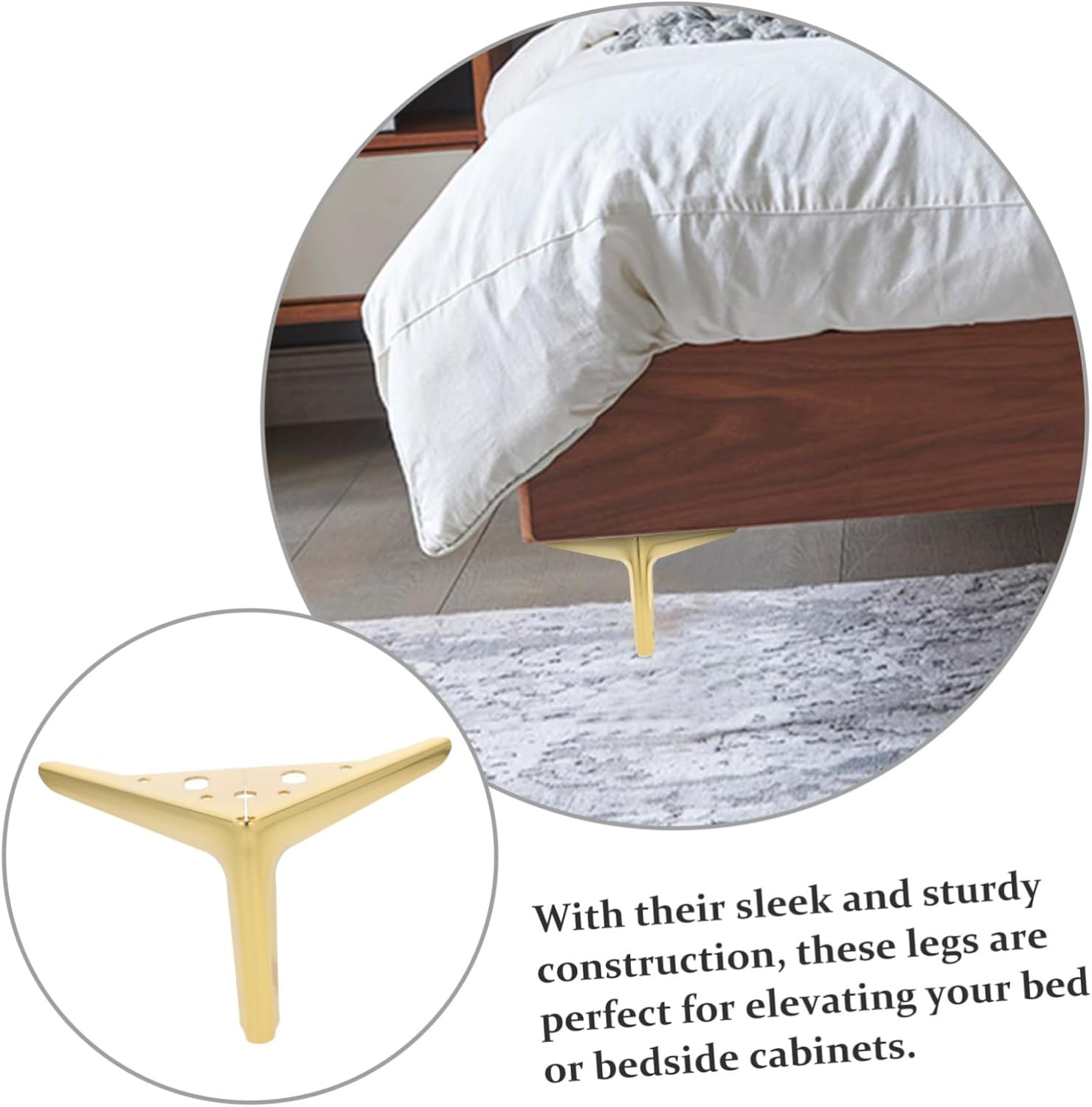 4pcs Cabinet Legs for Furniture Height Sofa Feet Cold-Rolled Triangle Support for Dressers and Cabinets