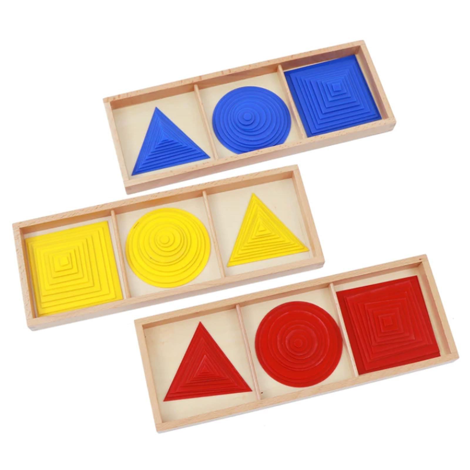Ttnmrc A Montessori Constructive Triangles | Wooden Geometry Shape Blocks | Kids Early Math Sensory Educational Puzzle Toy,
