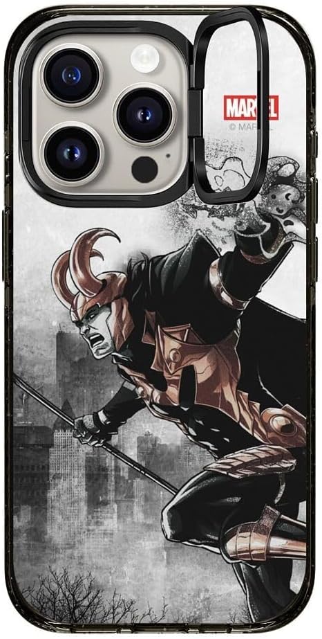 CASETiFY Impact Ring Stand iPhone 17 Pro Max Case [Marvel Colab/Kickstand/Magsafe / 6.5 ft. 3X Military Grade Drop Protection] - Venom VS - Clear Black