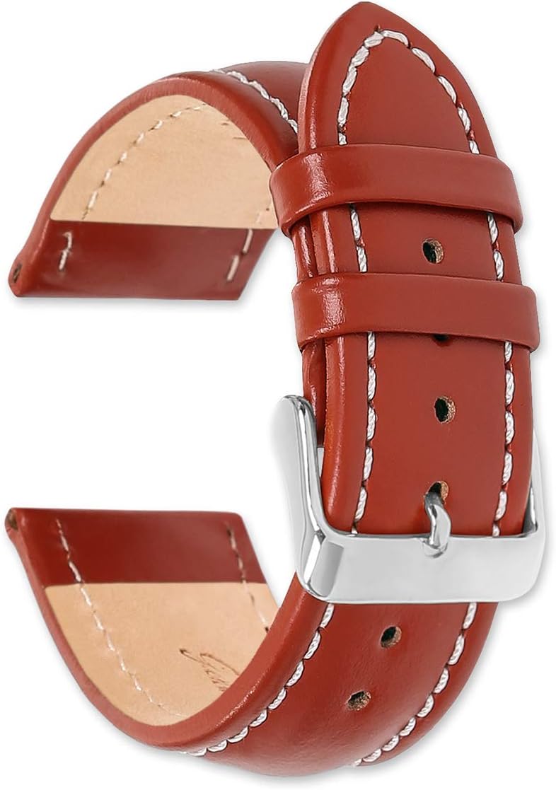 deBeer - Genuine Oil Tanned Leather - Replacement Watch Band/Watch Strap - Choice of Color & Width - 14mm, 16mm, 18mm, 19mm, 20mm, 22mm and 24mm