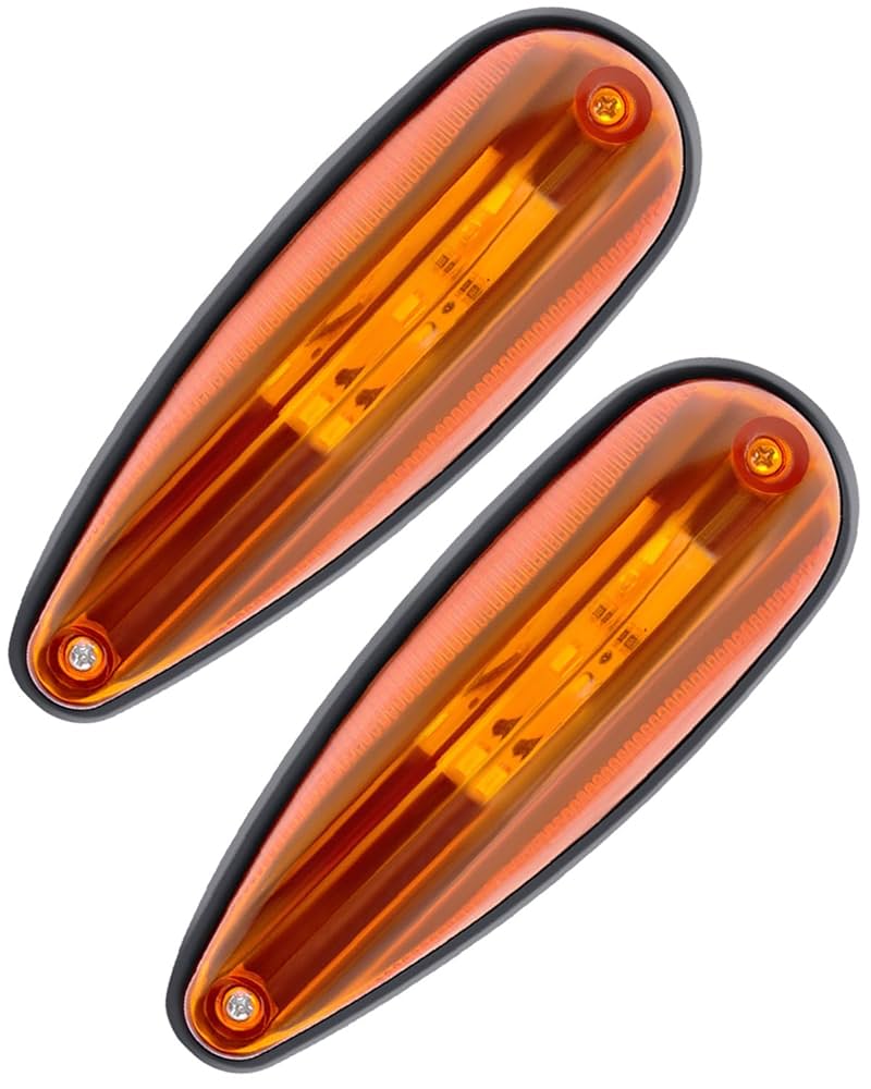 Amazon.com: cciyu 2x 3 Led Teardrop Amber Cab Light 3LED Cab