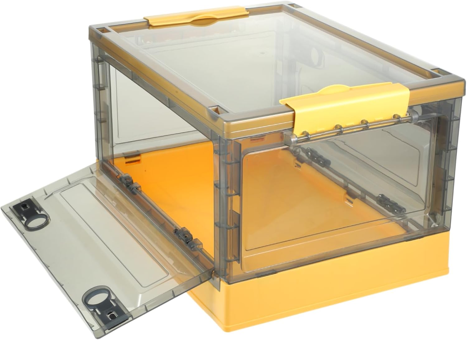 Healifty Transparent Plastic Storage Box with Lid Large Capacity Organizer for Clothes Snacks and Books Multipurpose Clear Storage Container for Home and Closet Organization