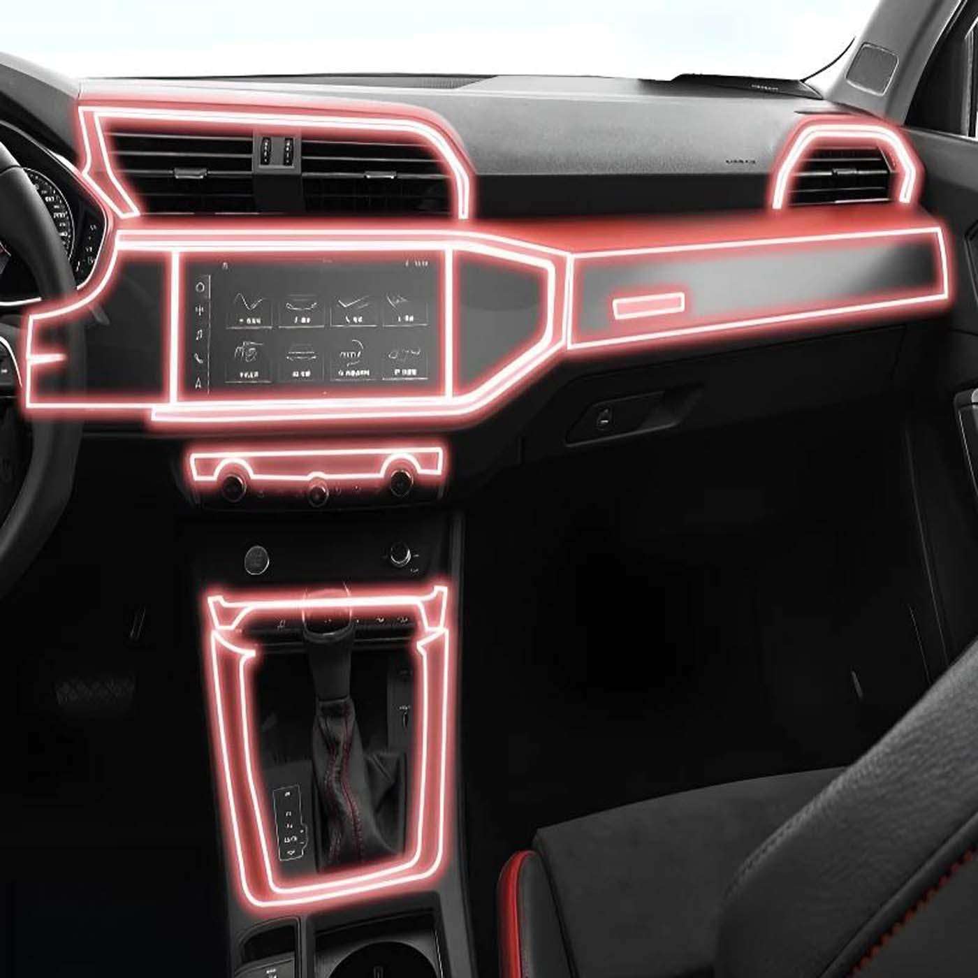 Dashboard Multimedia Navigation Transparent Protection, for Audi Q3 Sportback 2020-2025 Film Anti-Scratch