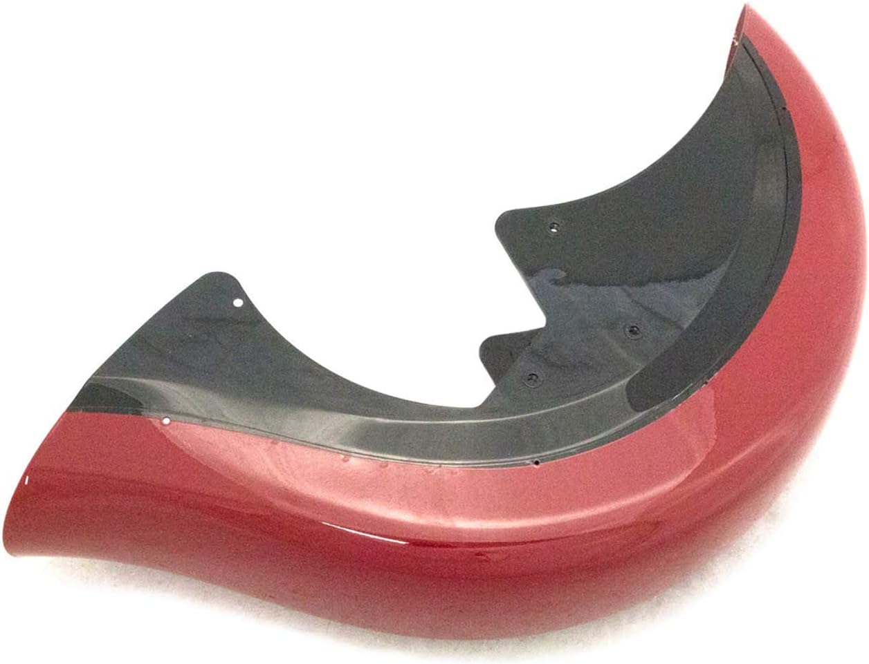 Indian Motorcycle Fender Assembly, Front, Cruiser Black with Indian Red, Genuine OEM Part 1024385-1468, Qty 1
