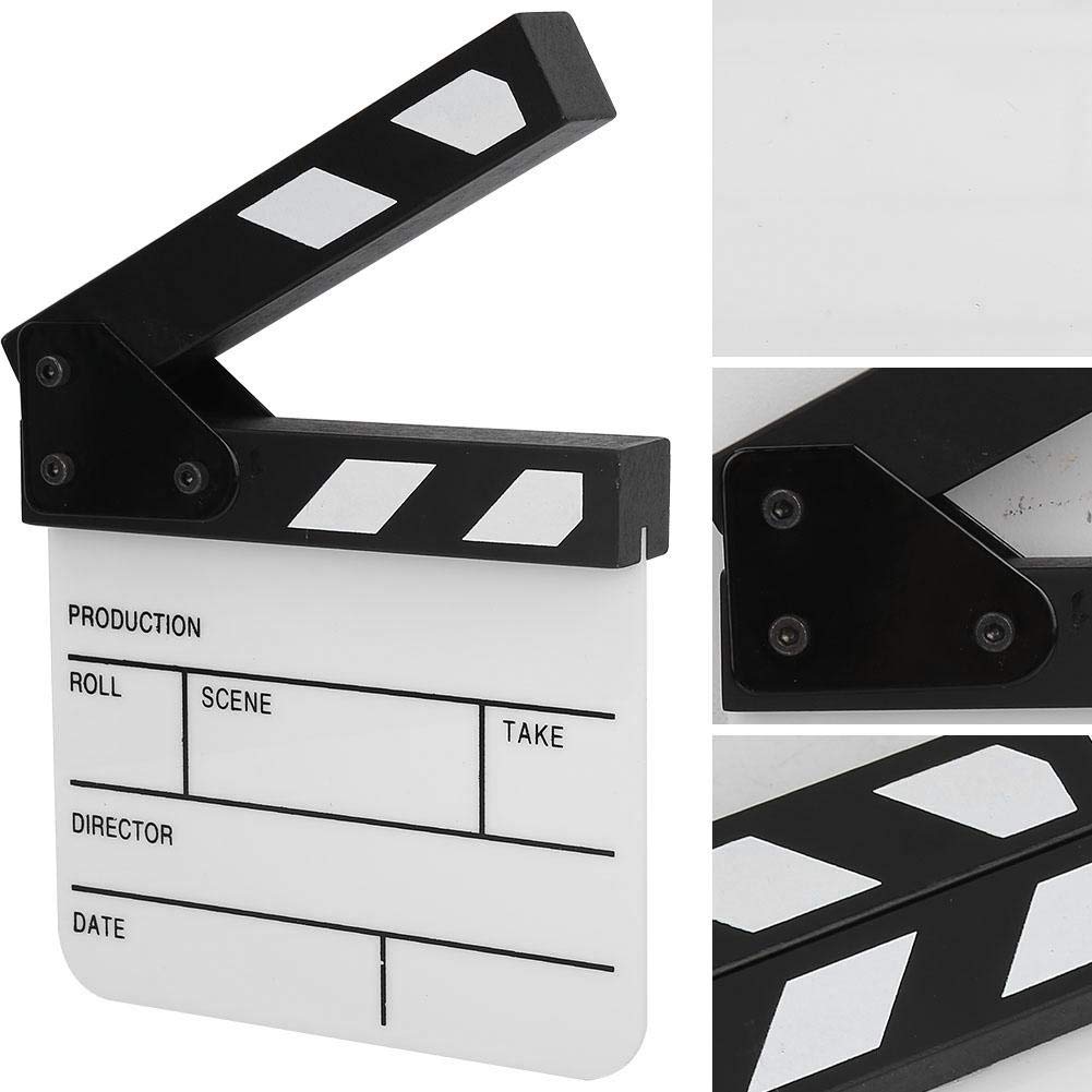 Bewinner Ciak Cinematografico, Cinematografico di Film Clapper, Mini Acrilico Clapper Board, Acrilico Assicella Secco Film Clapboard con Bastoncino