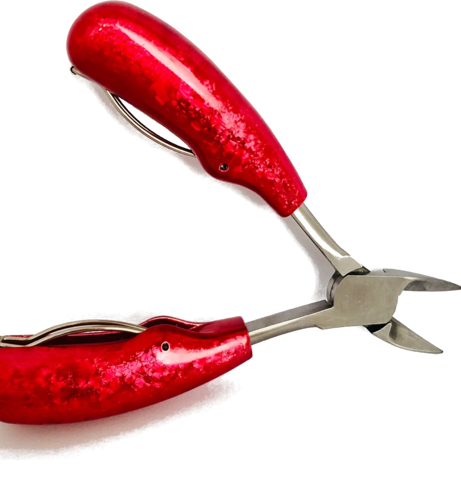 20x Zehennagel Knipser mit gebogener Spitze für leichtes Schneiden Nagel Knipser für Pediküre Nagelzange Nagelknipser aus Edelstahl Rot (20x Stück)