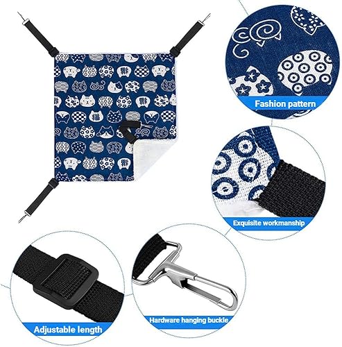 Miniatura 3 de Hamaca para gatos con correas ajustables para el hombro, hamaca colgante de doble cara disponible para mascotas, hamaca colgante para cama, reposo