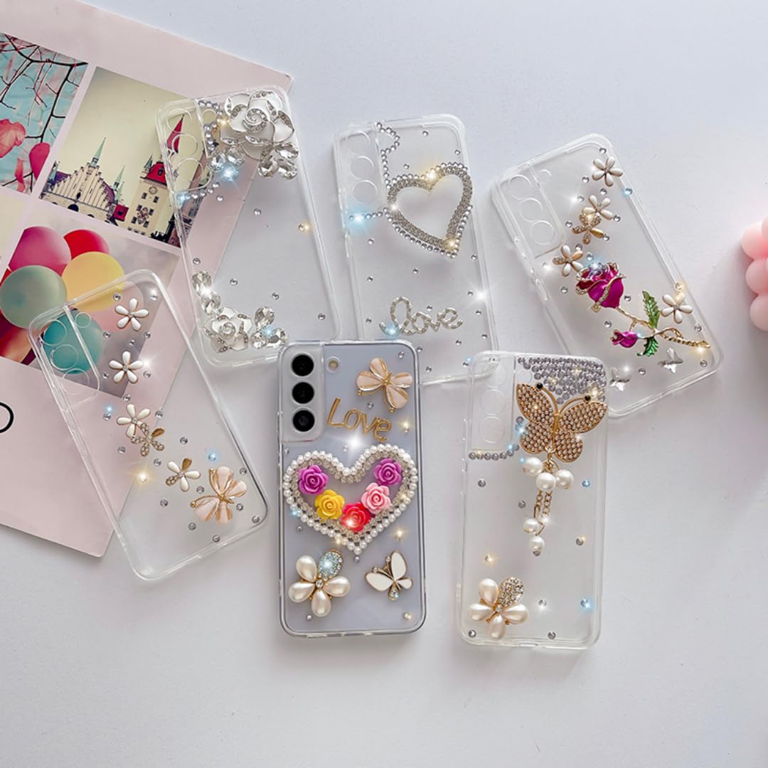 Étui de Luxe Scintillant et Lumineux pour Galaxy A06 (Rose)