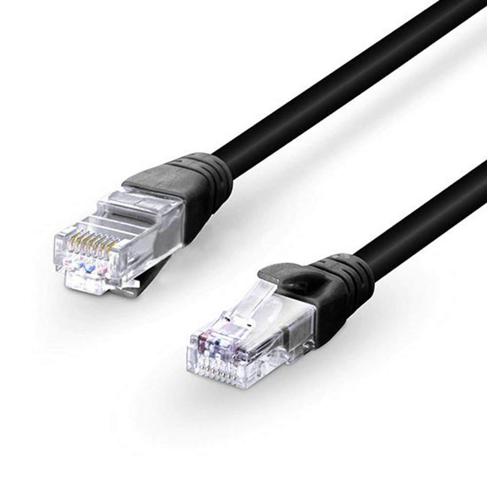 FOConnectivity Cat6 Ethernet Cable 15 FT | RJ45 Computer Networking & Internet Gaming Patch Cord Xbox 360 One Playstation 3 4 PS3 PS4 Wii (Black)