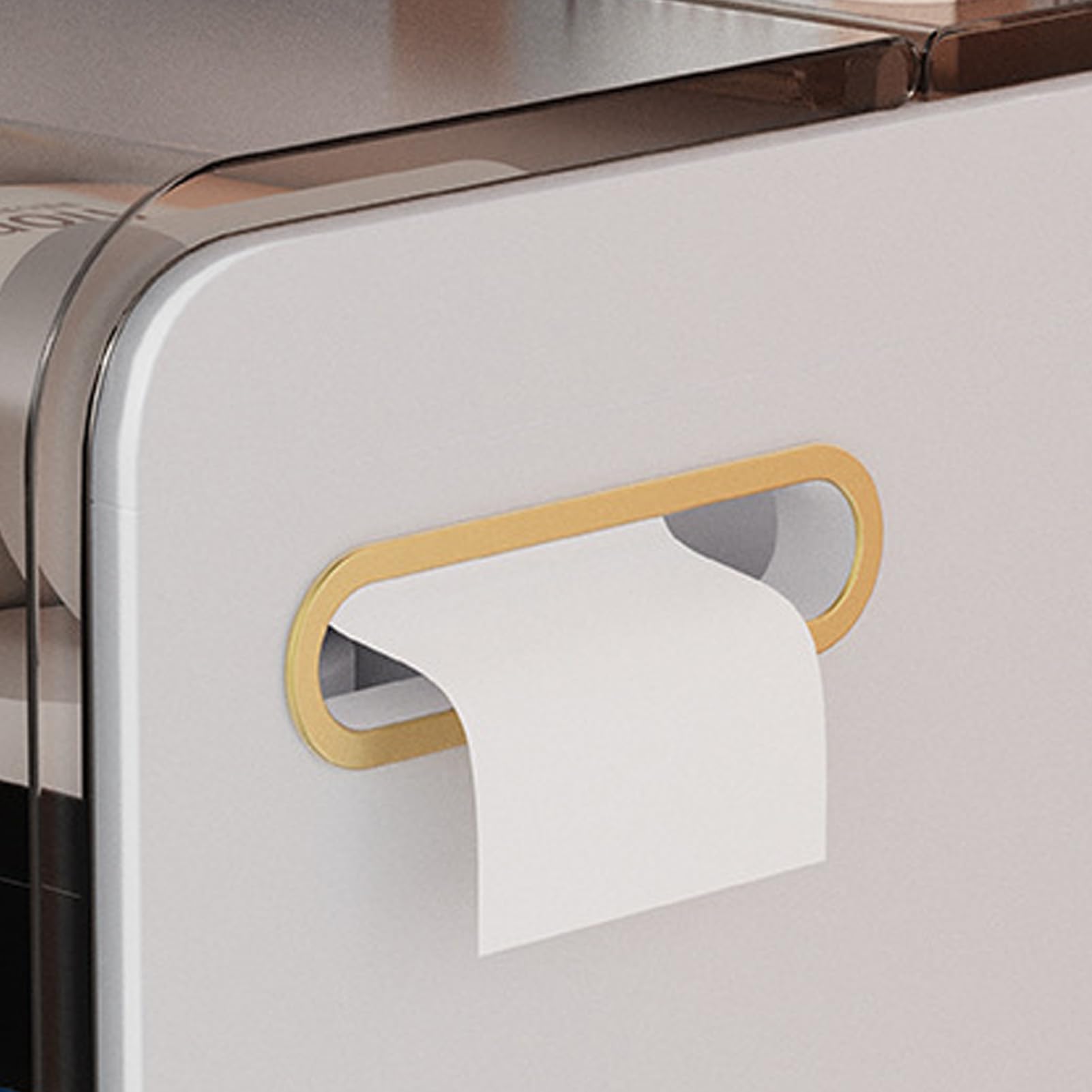 Unità laterale in plastica sottile per bagno, per piccoli spazi, soluzione salvaspazio per WC