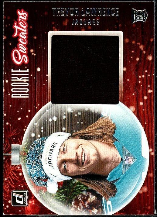 Trevor Lawrence Rookie Card 2021 Donruss Rookie Holiday Sweater #1 - Unsigned Football Cards