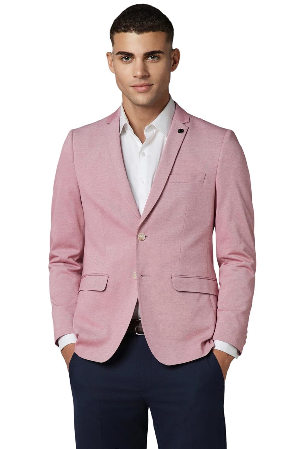 allen solly Men's Western Slim Fit Blazer (ASBZMUJFW91166_Pink-picture-17