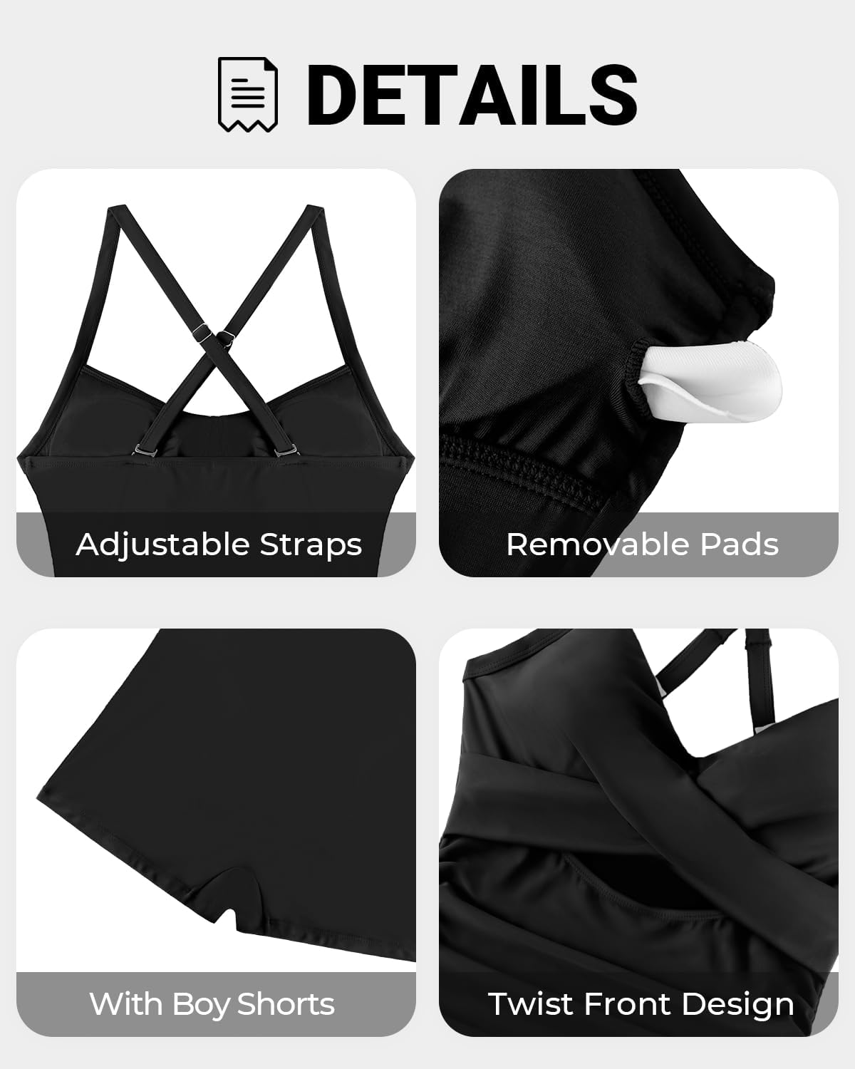 Women's One Piece Swimsuit with Shorts Boyshorts Boyleg 2025 Cutout Bathing Suit Criss Cross Swimwear - Image 5