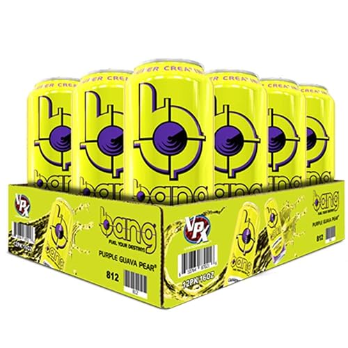 Bang Energy Bebida energética sin cafeína BANG 0 calorías sin azúcar con super creatina 16 onzas líquidas paquete de 12 Candy Apple Crisp 192 onzas
