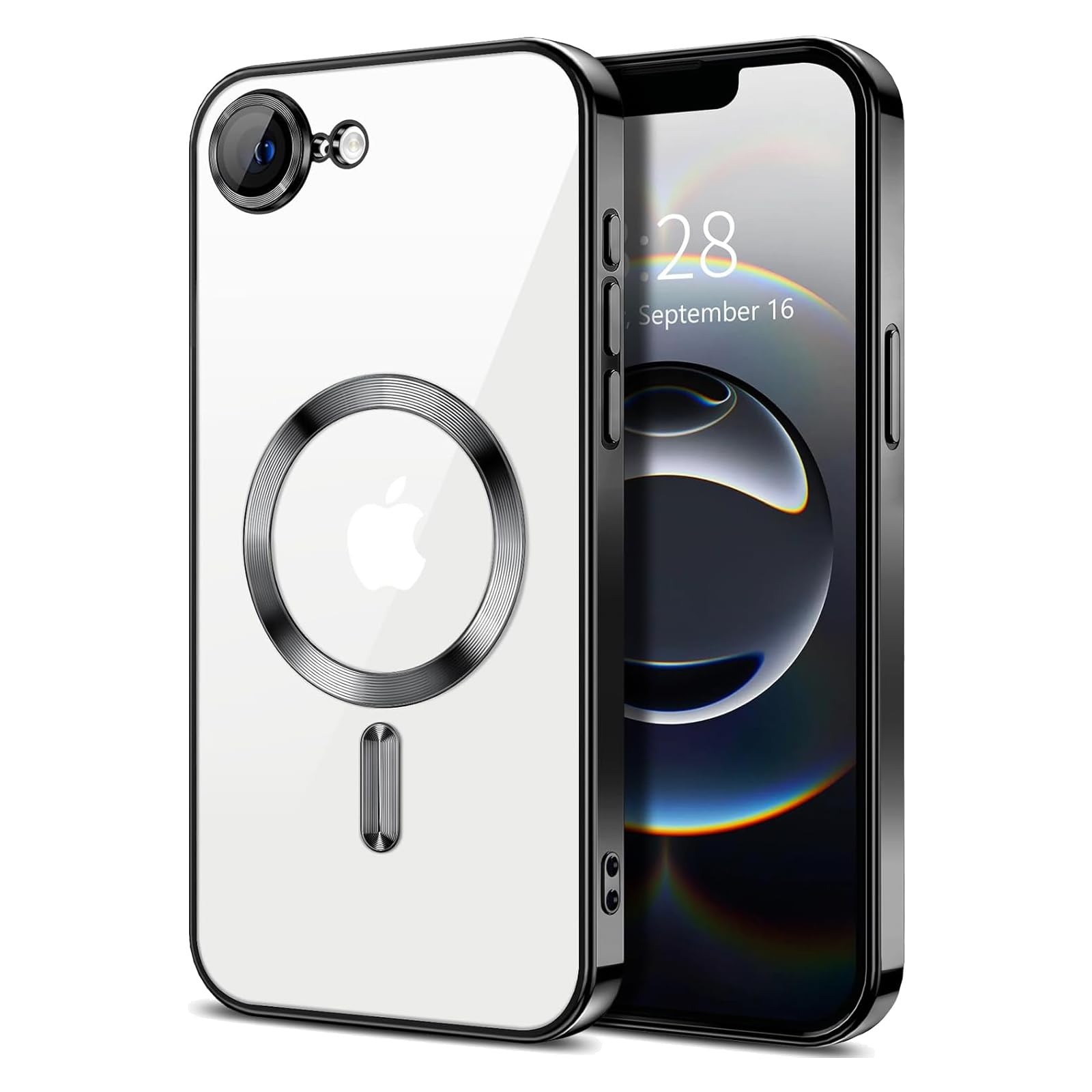 Amazon.co.jp: iPhone 16e クリアソフトケース メッキ加工 TPU 薄型