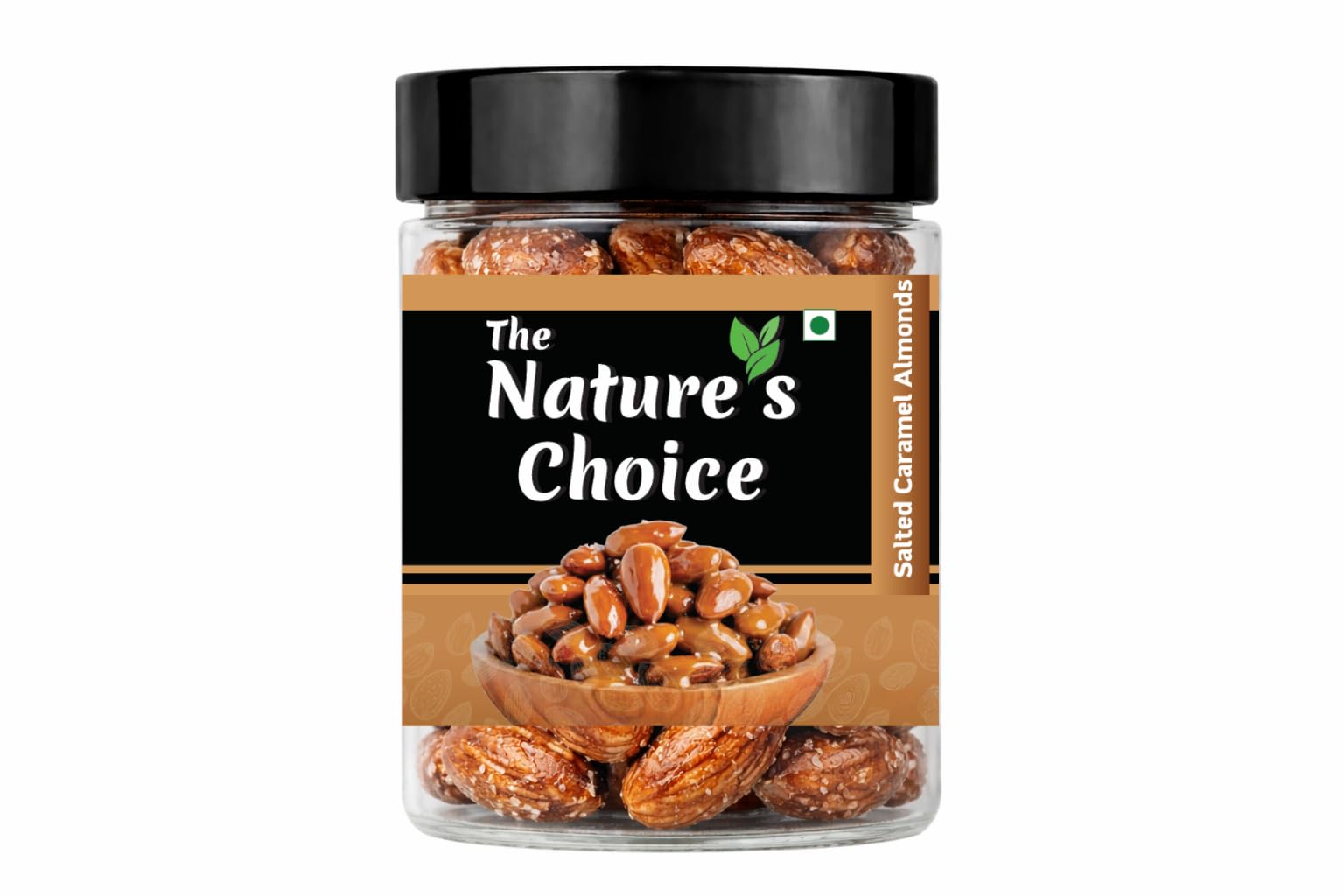 The Nature’s Choice Premium Salted Caramel Almonds – 250g | Whole Crunchy Almonds Coated with Rich Salted Caramel Flavour | Sweet & Salty Gourmet Snack | Zero Trans Fat | Zero Cholesterol | 100% Vegetarian | Luxury Gift Pack-image-25